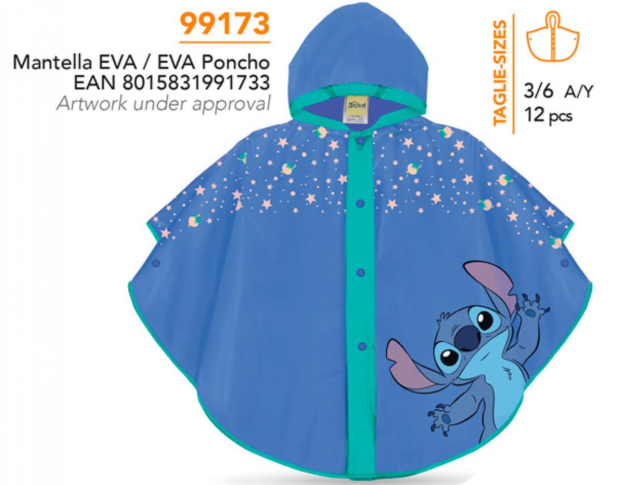 PONCHO PIOGGIA STITCH 99173 40035