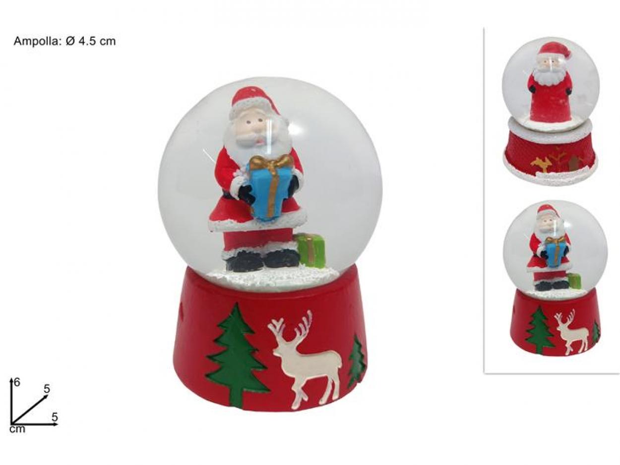 AMPOLLA NATALIZIA 4.5cm CON BABBO NATALE 254418 40649