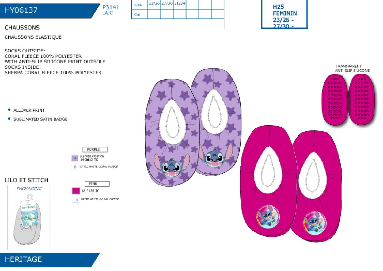HY06137 CHAUSSONS ELASTIQUE F 40892