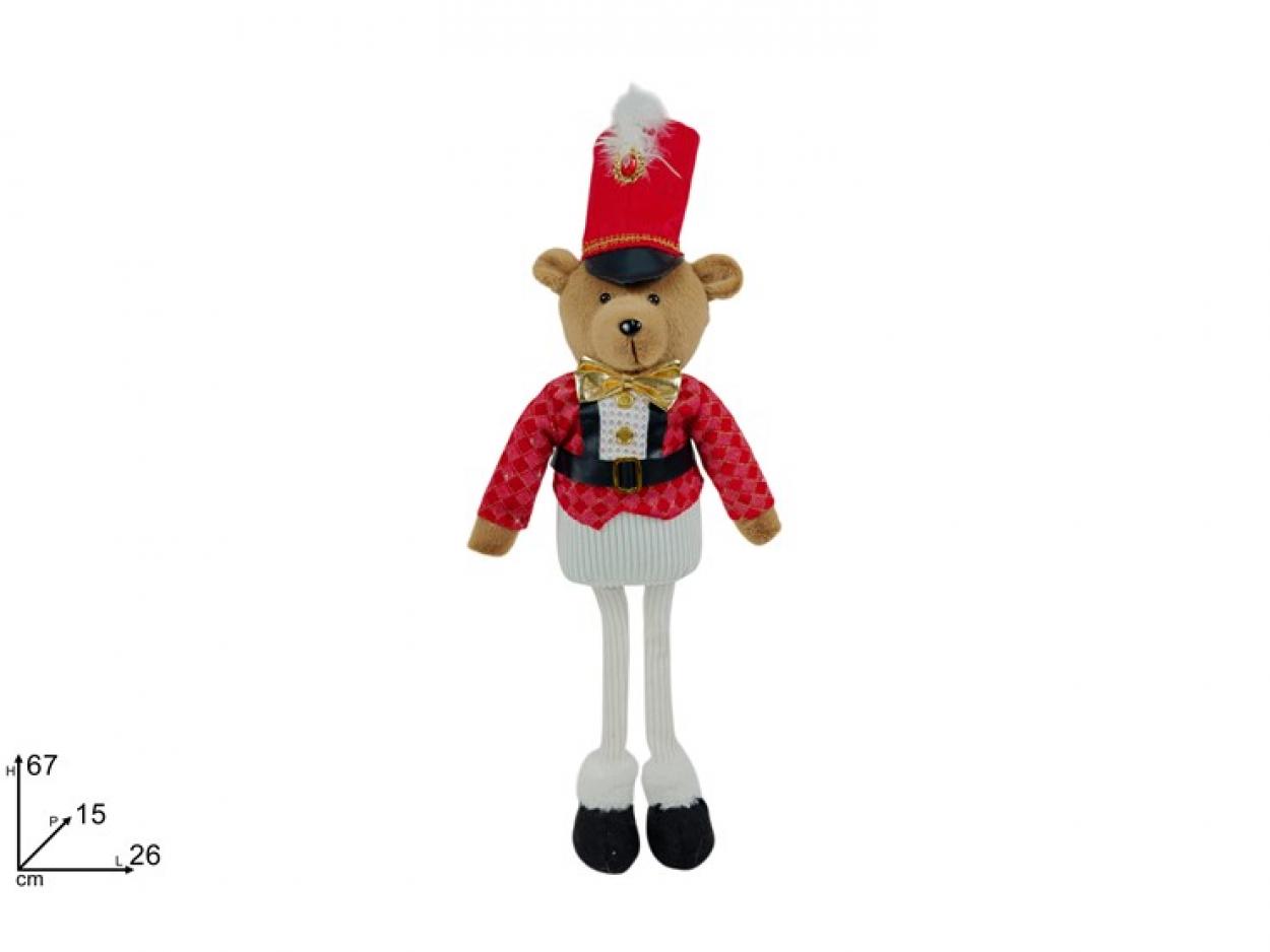 ORSO SOLDATO 67cm CON GIACCA ROSSA 381183 40649