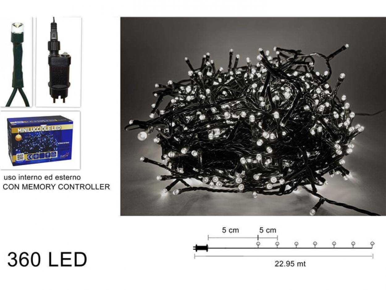 MINILUCCIOLE 360LED IN SCATOLA USO EST. BIANCO 524677 40649
