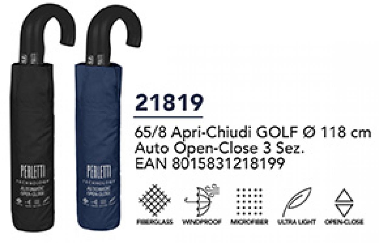 OMBRELLO UOMO GOLF MINI A/C 65/8 LIGHT UNITO TECHNOLOGY 21819 40035