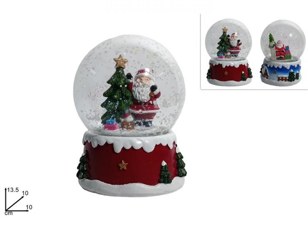 AMPOLLA NATALIZIA 10cm CON BABBO NATALE 254487 40649
