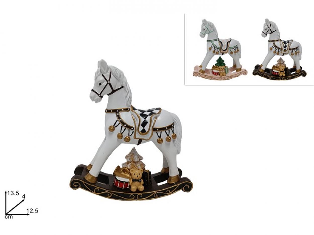 CAVALLO A DONDOLO DECORATO 241654 40649