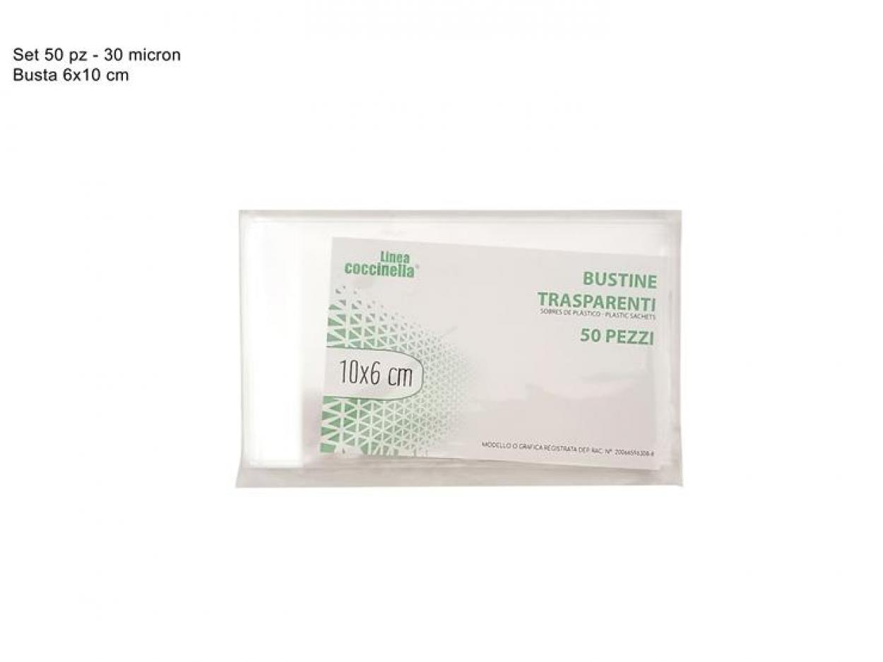 BUSTINE TRASPARENTI 50pz 10x6cm 243671 40842