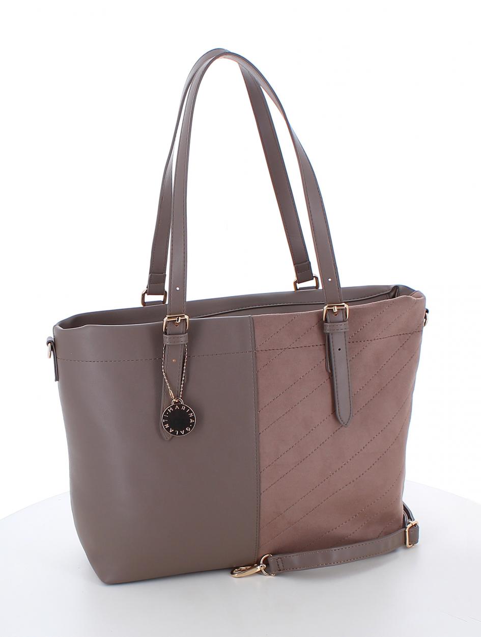 MB0639SG3 BORSA A SPALLA MG TAUPE 42x29x13cm 40627