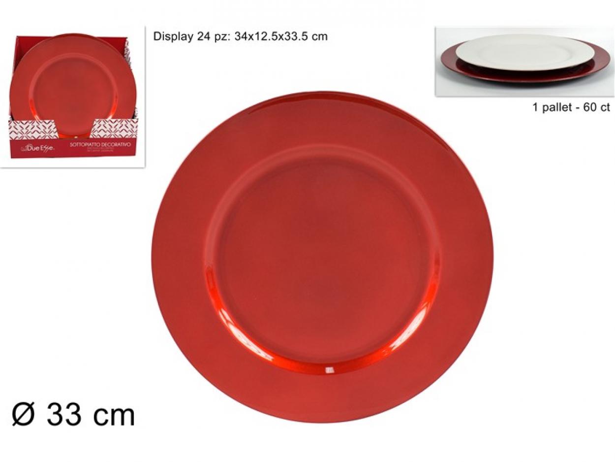 SOTTOPIATTO 33cm ROSSO 849602 40649