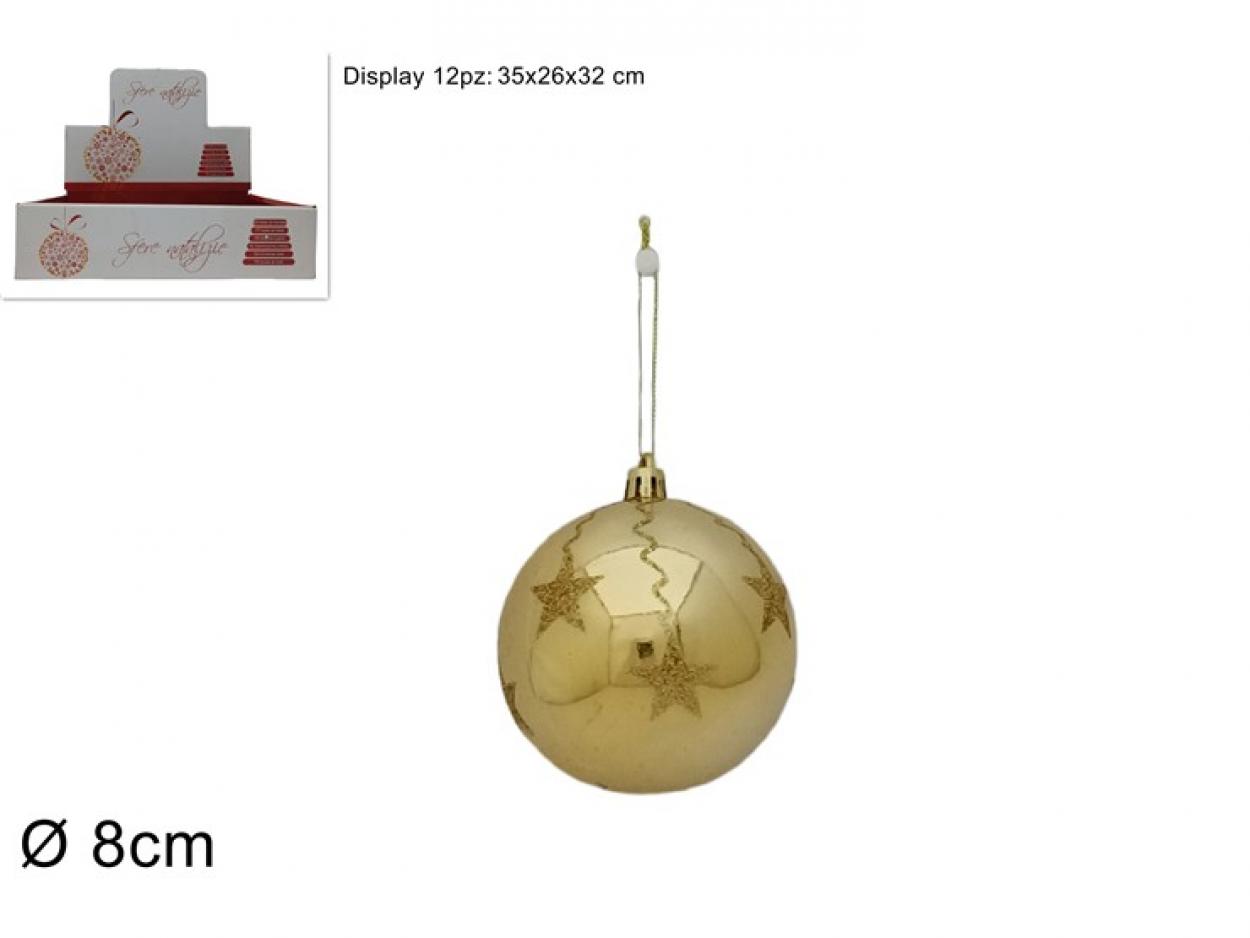 PALLA 8cm ORO CON STELLE ORO 212401 40649