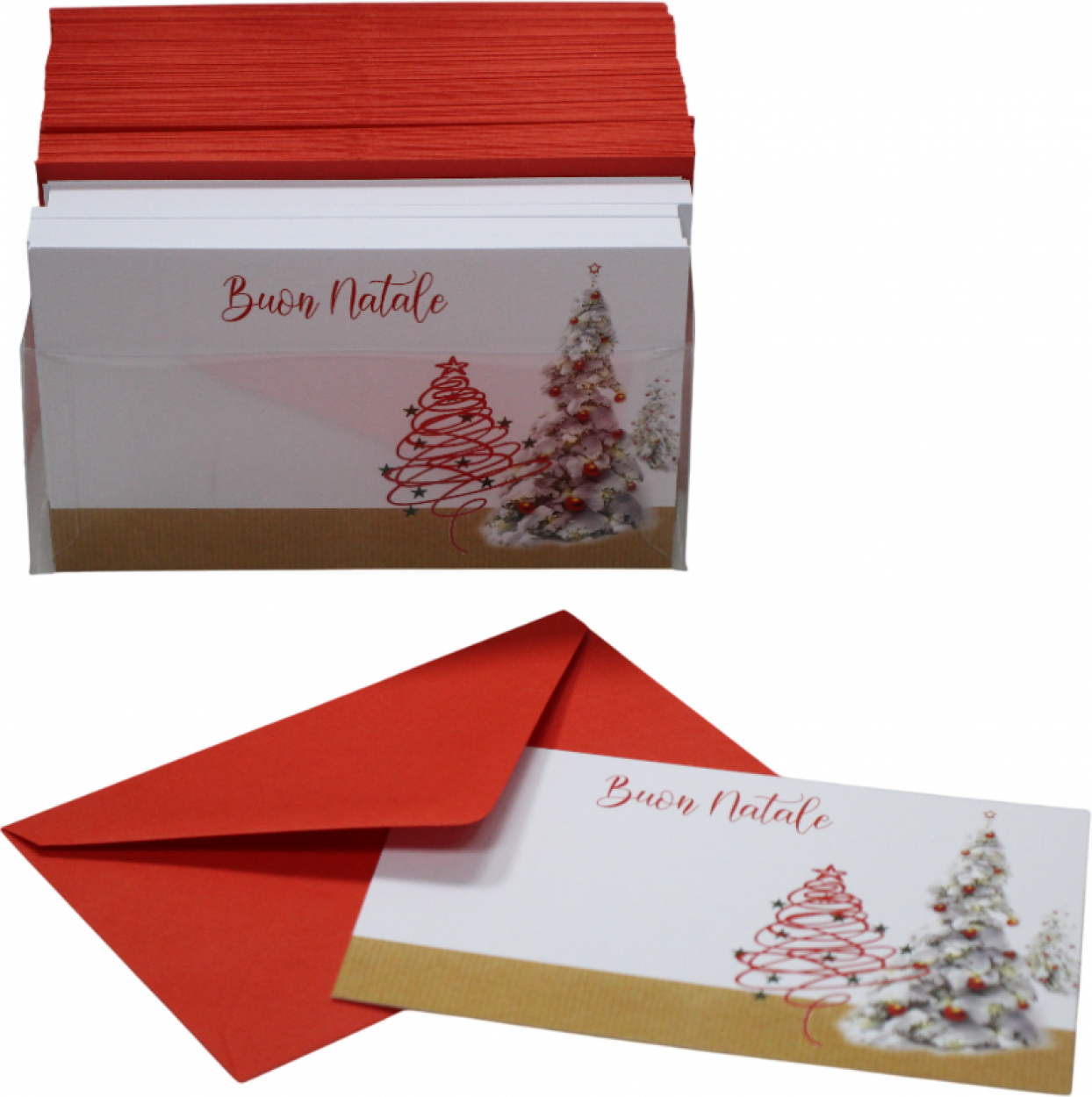 N30063/SP SPECIALE 24X4 SOGG. ASS. FAVOLTE DI NATALE CC/BB ROSSE CONF. 100/100 F.TO 9X14 41350