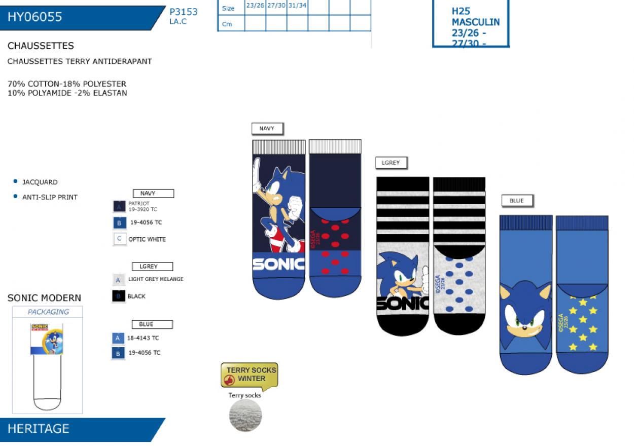 HY06055 CHAUSSETTES TERRY ANTIDERAPANT M 40892
