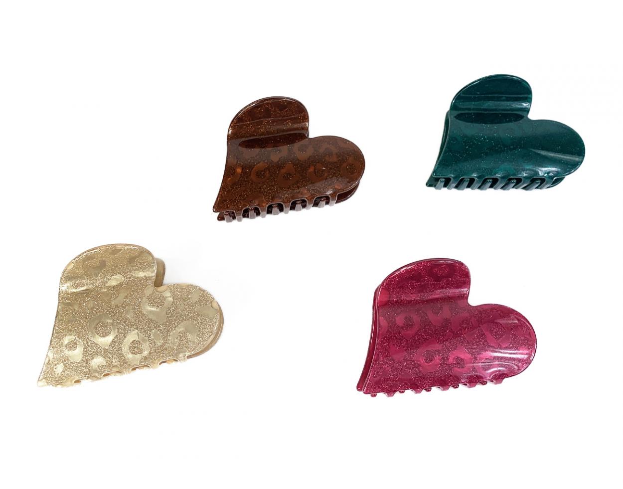 P71534 PINZA HEART GLITTERY ANIMALIER 41414