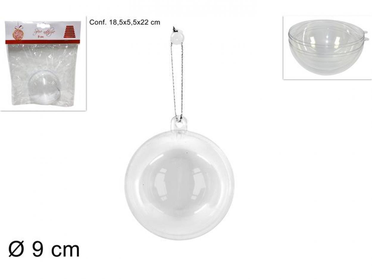 SFERA PLASTICA TRASPARENTE 9cm 090950 40649