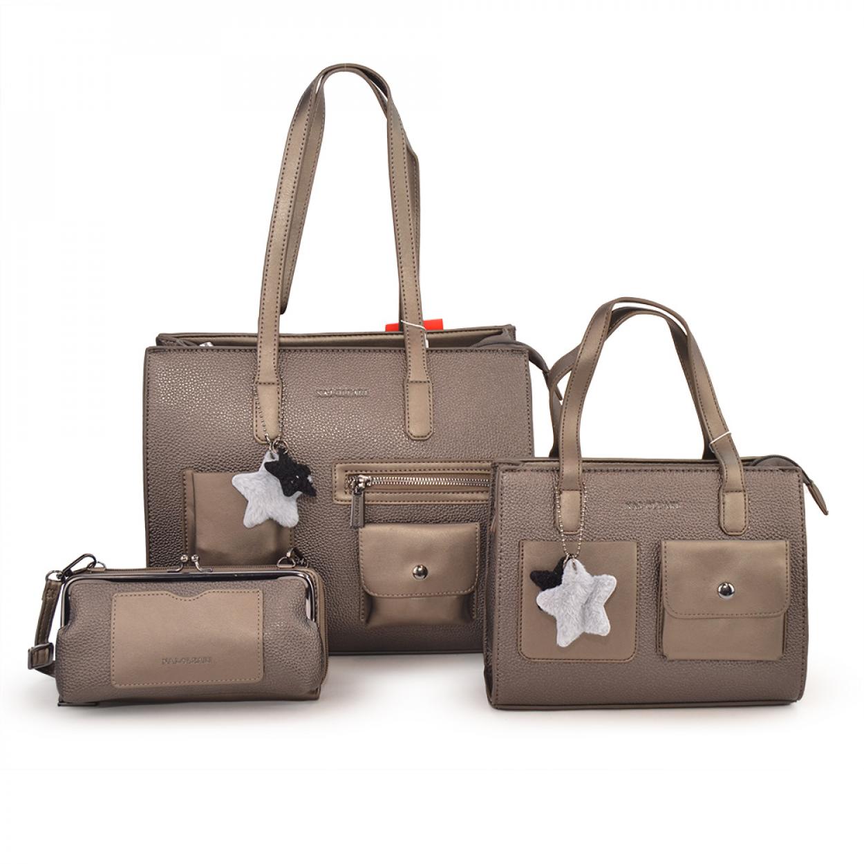 62127/SETPO PT L SHOPPING, M BAULETTO, XS PFOGLIO PELTRO 41233