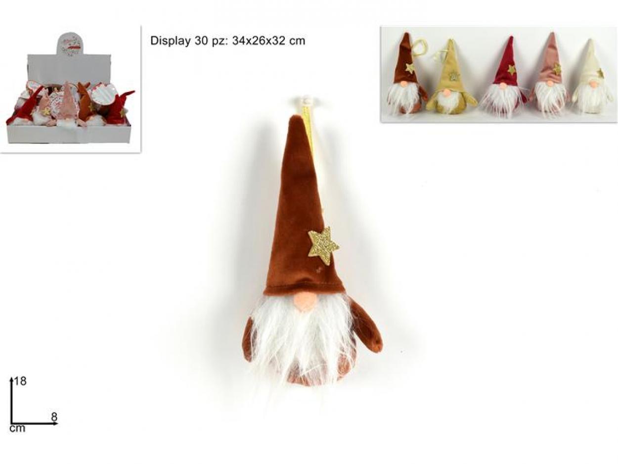 APPENDINO GNOMO DI NATALE VELLUTO LISCIO 146966 40649