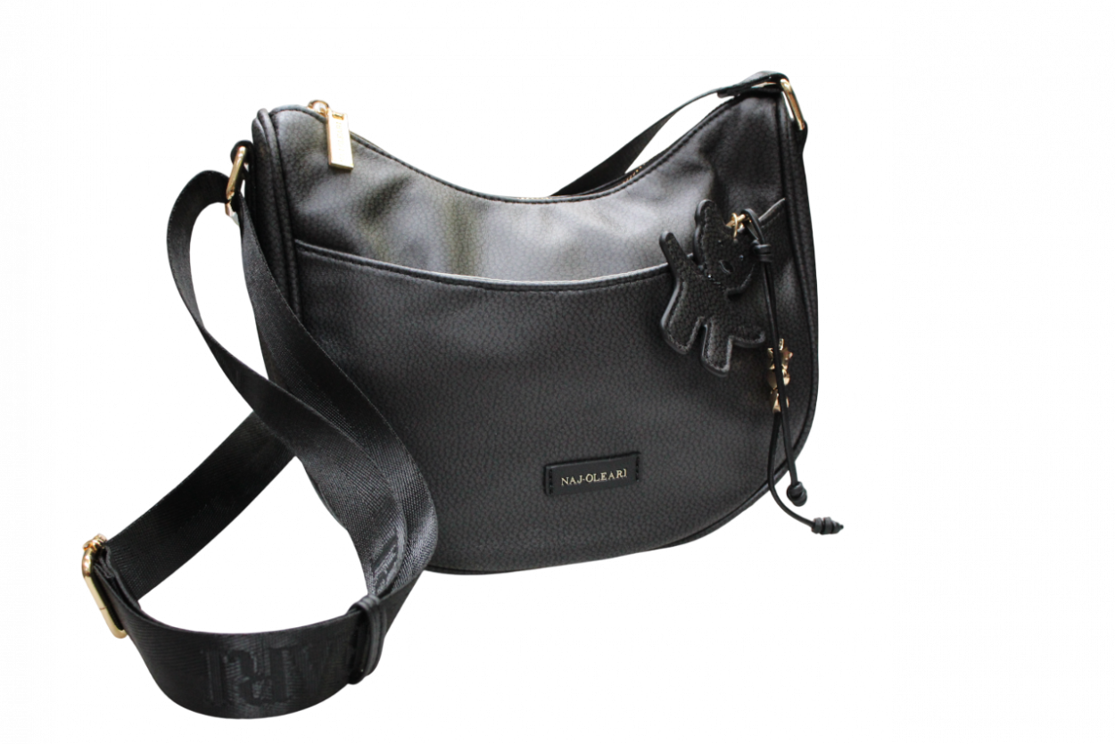 62049/BOBA13 NE BORSA BANANA MEDIA NERO 20x18.5x10.5cm 41233