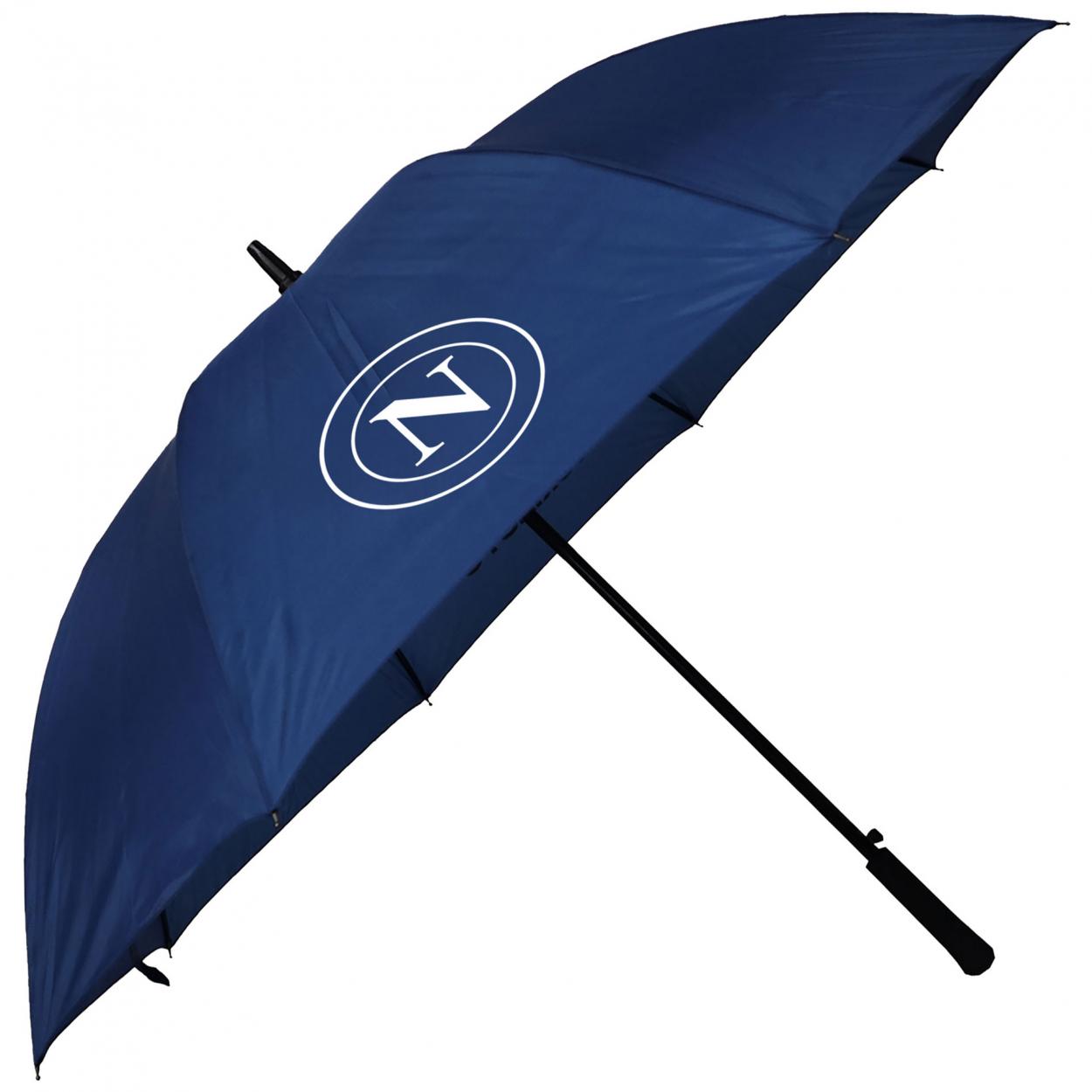 NA1608 OMBRELLO GRANDE BLU NAVY CON APERTURA AUTOMATICA LOGO NAPOLI 41426