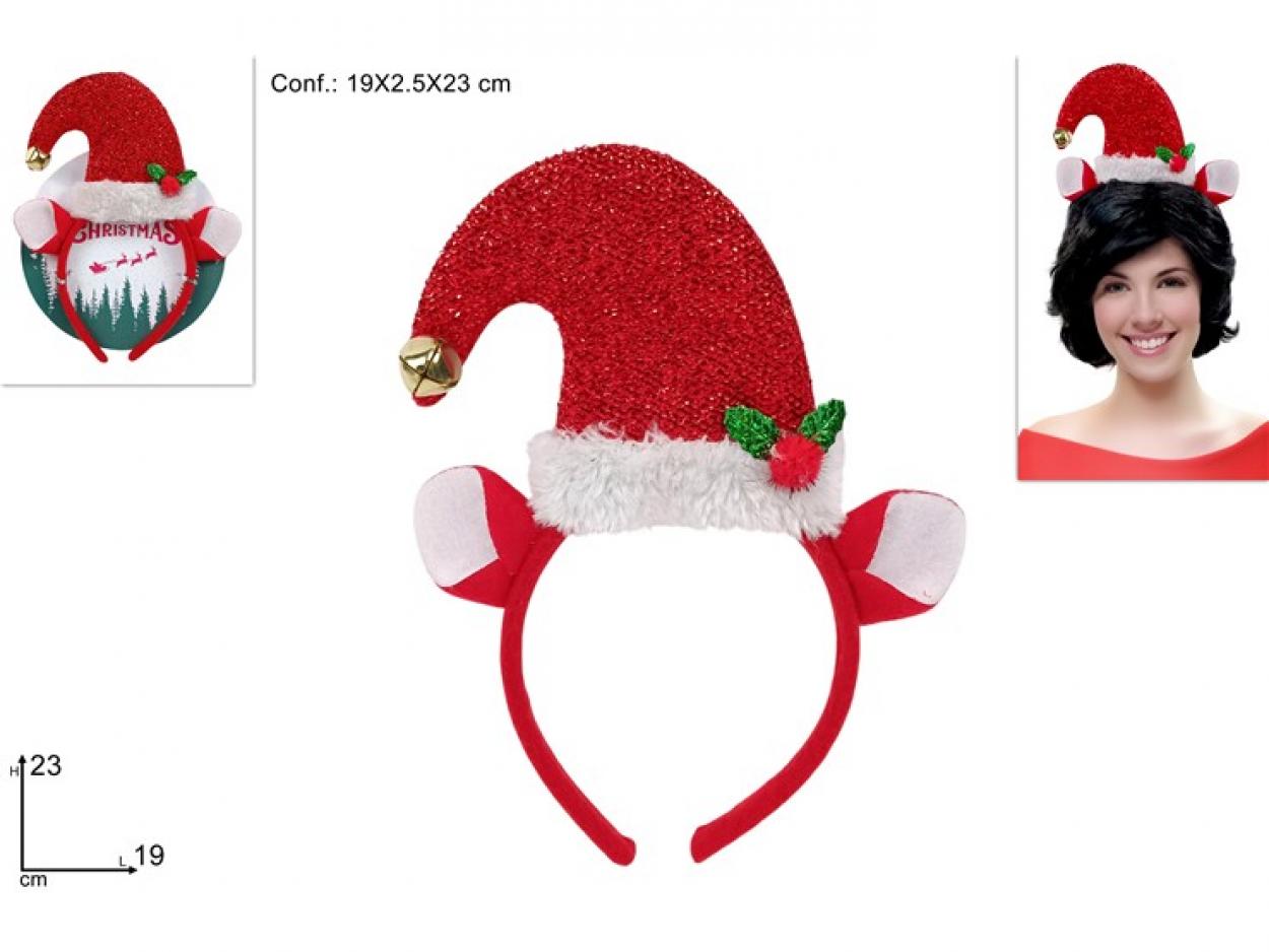 CERCHIETTO CAPPELLO CON CAMPANELLINO ROSSO 125497 40649