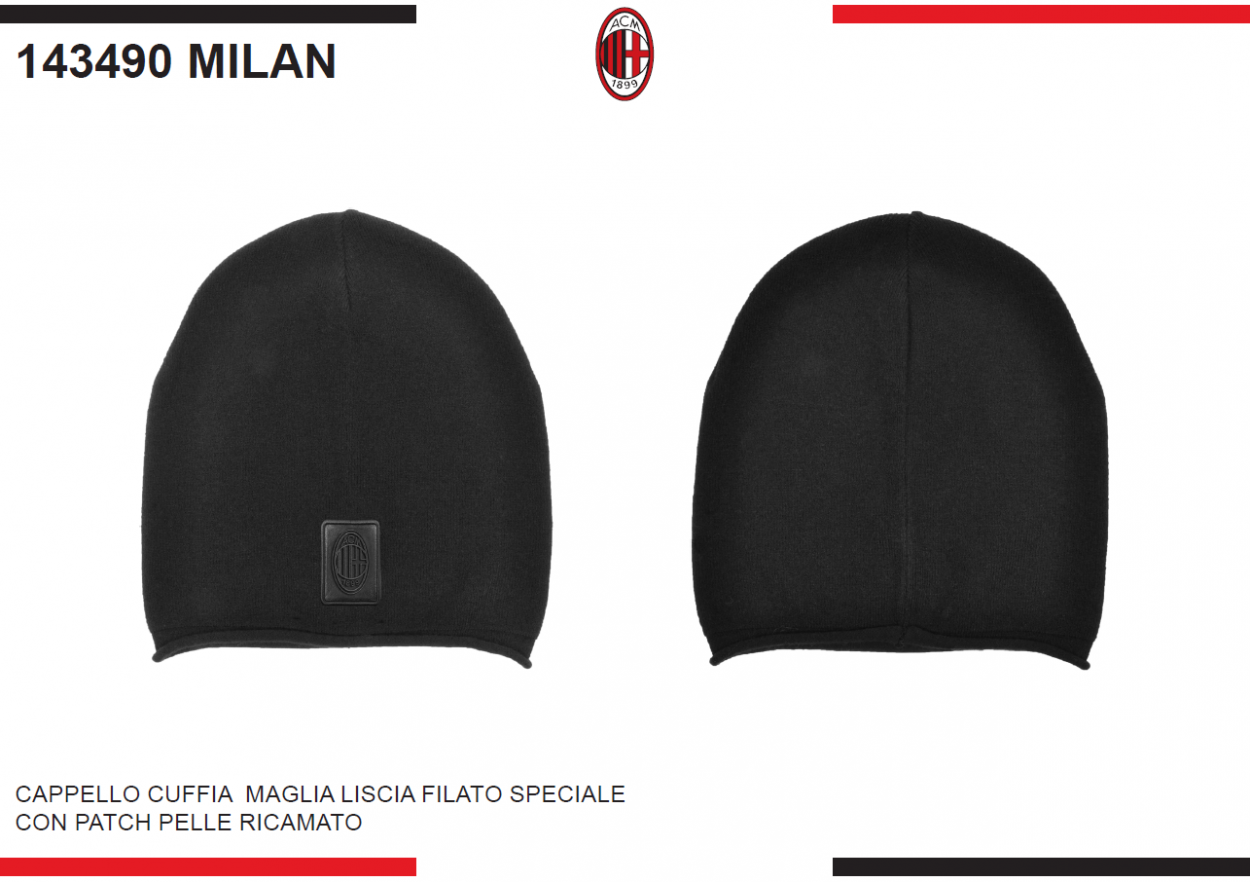 CAPPELLO MAGLINA PATCH PELLE RICAMATO MILAN 143490 MILAN 40351