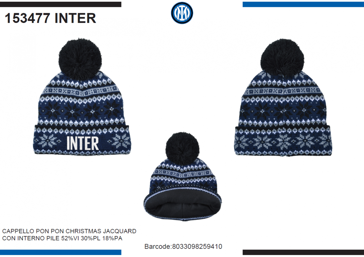 CAPPELLO PONPON JACQUARD INTER 153477 INTER 40351