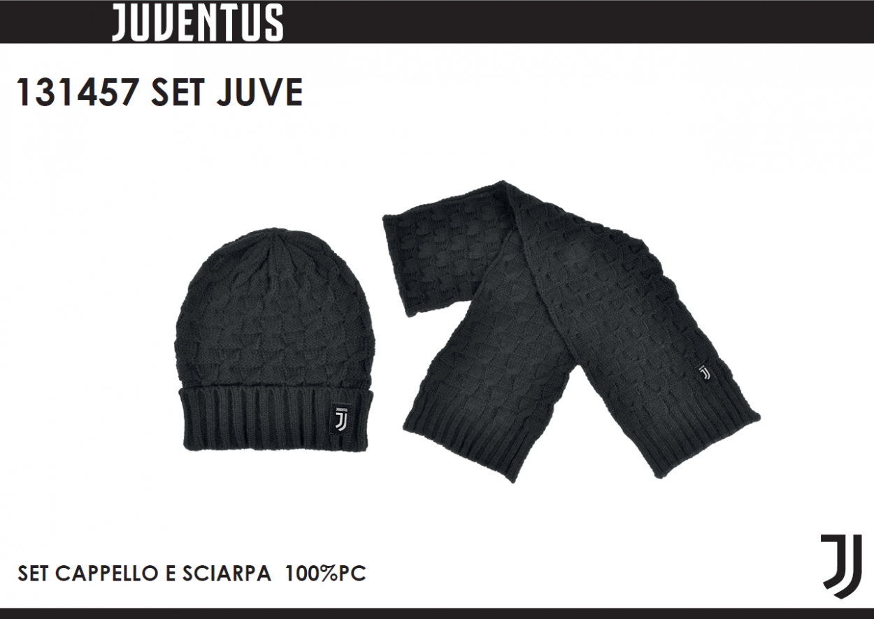 SET CAPPELLO SKIPPER E SCIARPA JUVENTUS 131457 SET JUV 40351