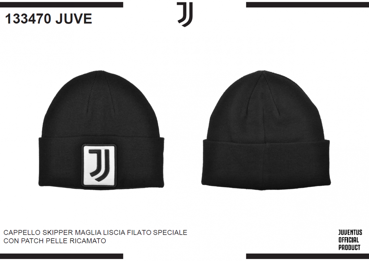 CAPPELLO SKIPPER MAGLIA LISCIA PATCH PELLE RICAMATO JUVENTUS 133470 JUVE 40351