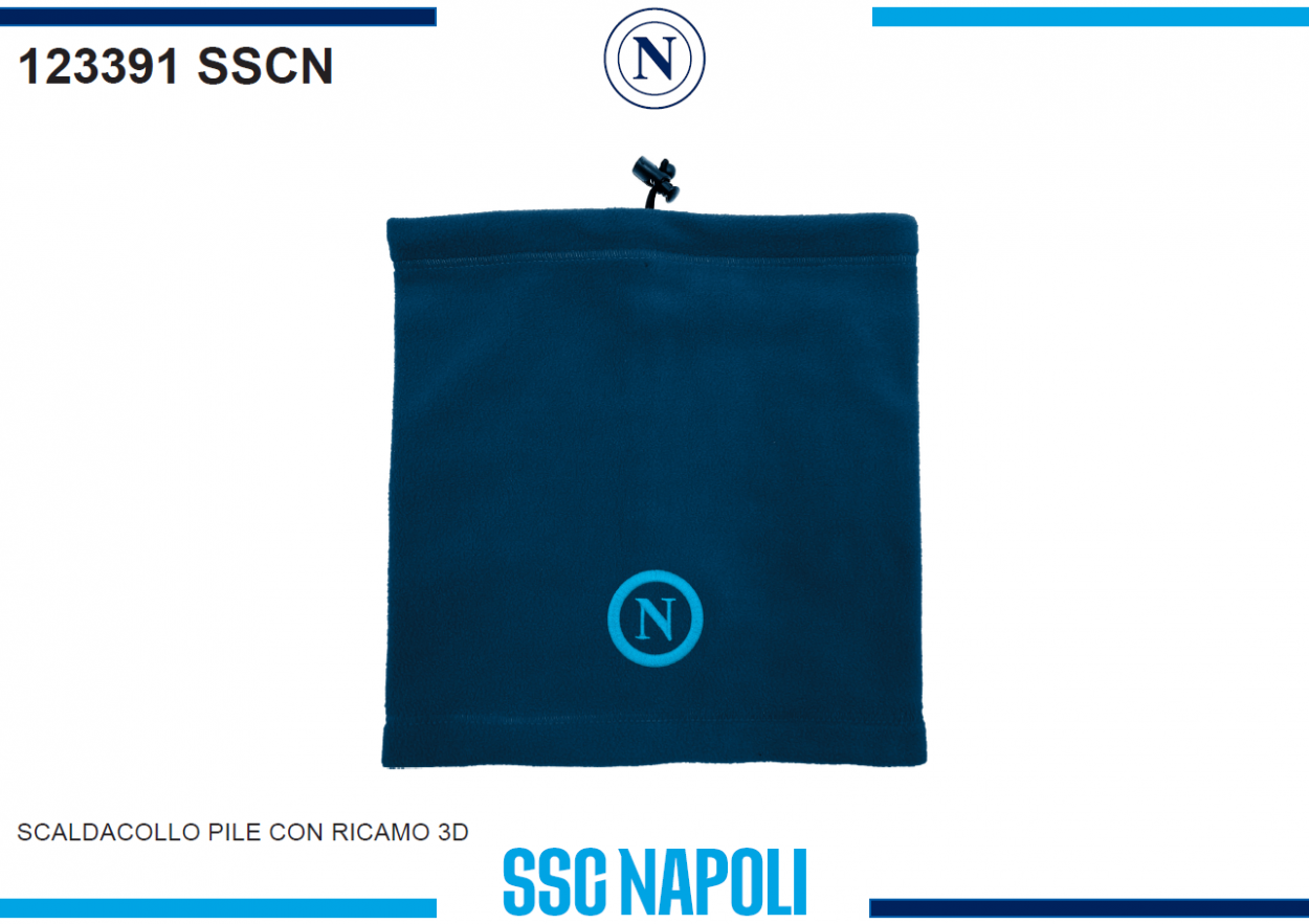 SCALDACOLLO PILE CON LACCIO BLU RIC. AZZURRO SSC NAPOLI 123391 SSCN 40351