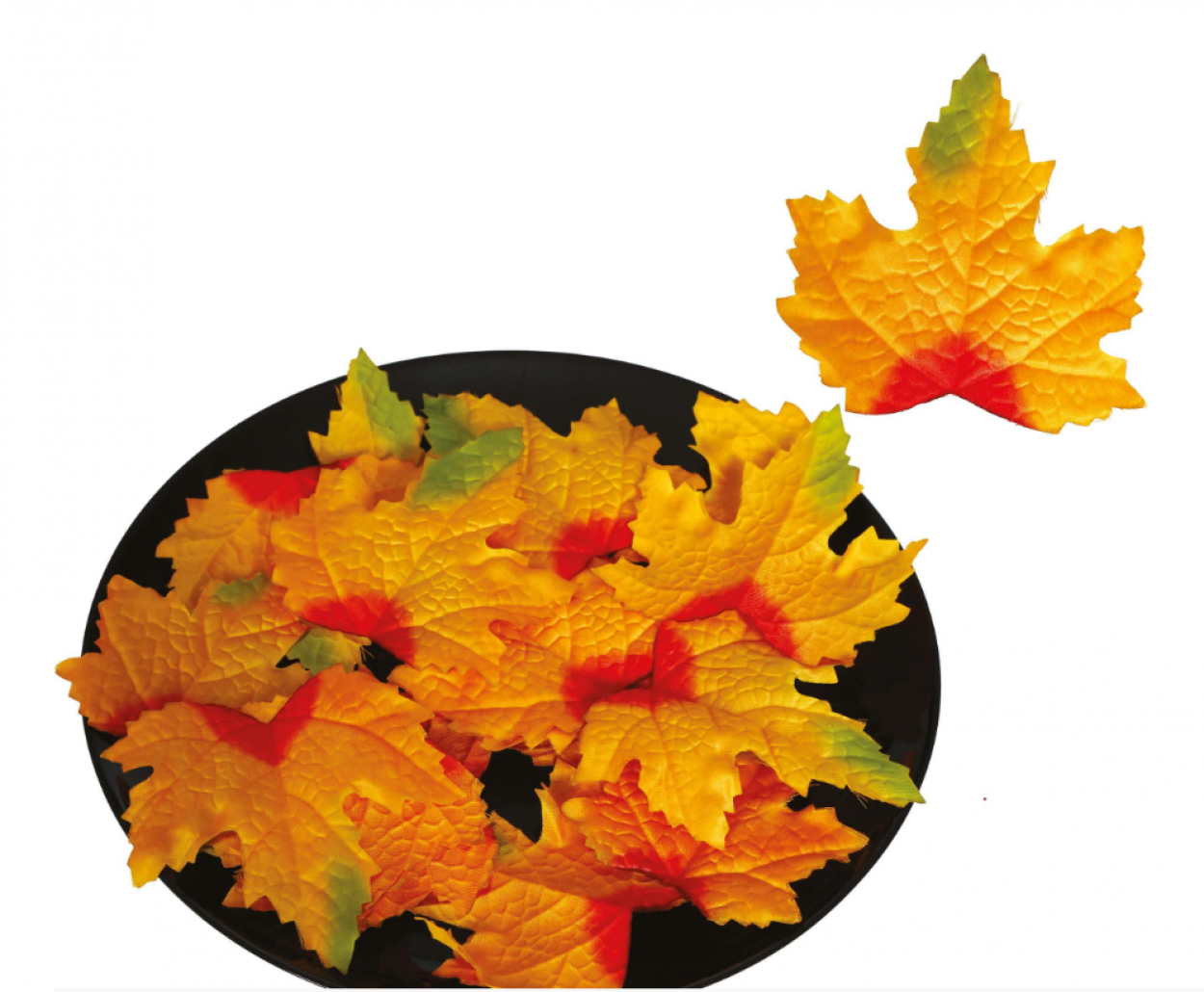 CONFEZIONE 24 FOGLIE ZUCCA ARANCIO 9-10cm 24973 52833