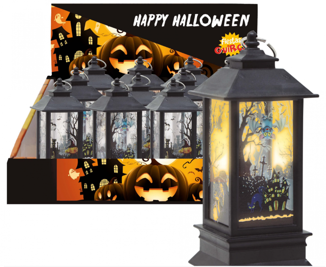 LANTERNA PAESAGGIO HALLOWEEN CON LUCE 24357 52833