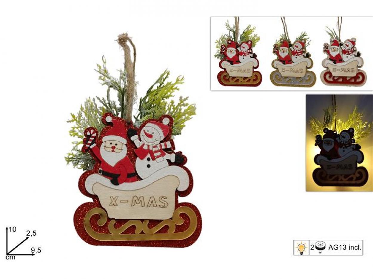 APPENDINO LEGNO SLITTA CON LUCE 271316 40649