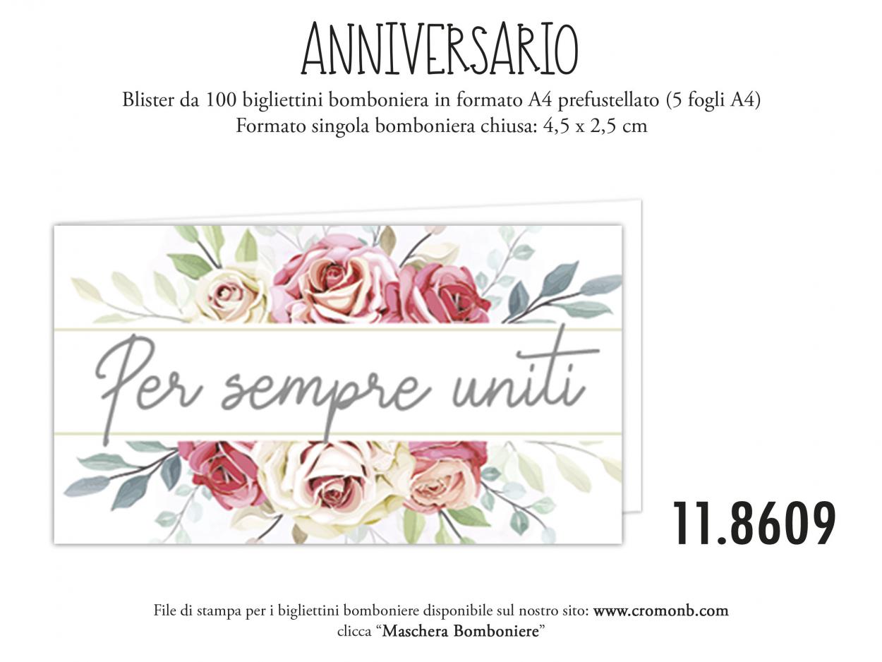 CONFEZIONE DA 100 BOMBONIERE ANNIVERSARIO 118609 40631