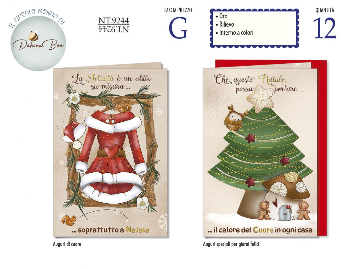 NT9244 BIGLIETTI DEBORA BEE NATALE 40631
