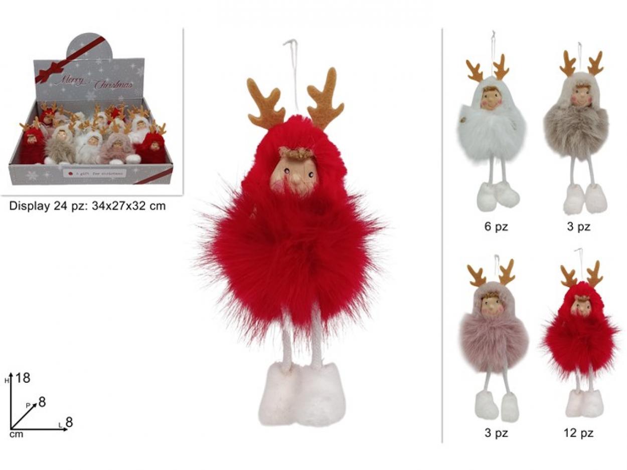 APPENDINO BAMBOLINA CON ORECCHIE RENNA 18cm 246505 40649