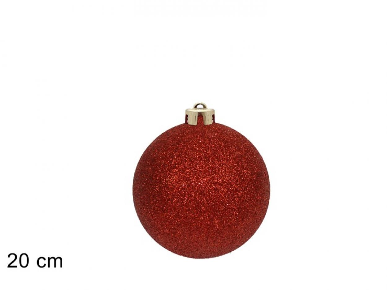 PALLA 20cm GLITTERATA ROSSA 399263 40649