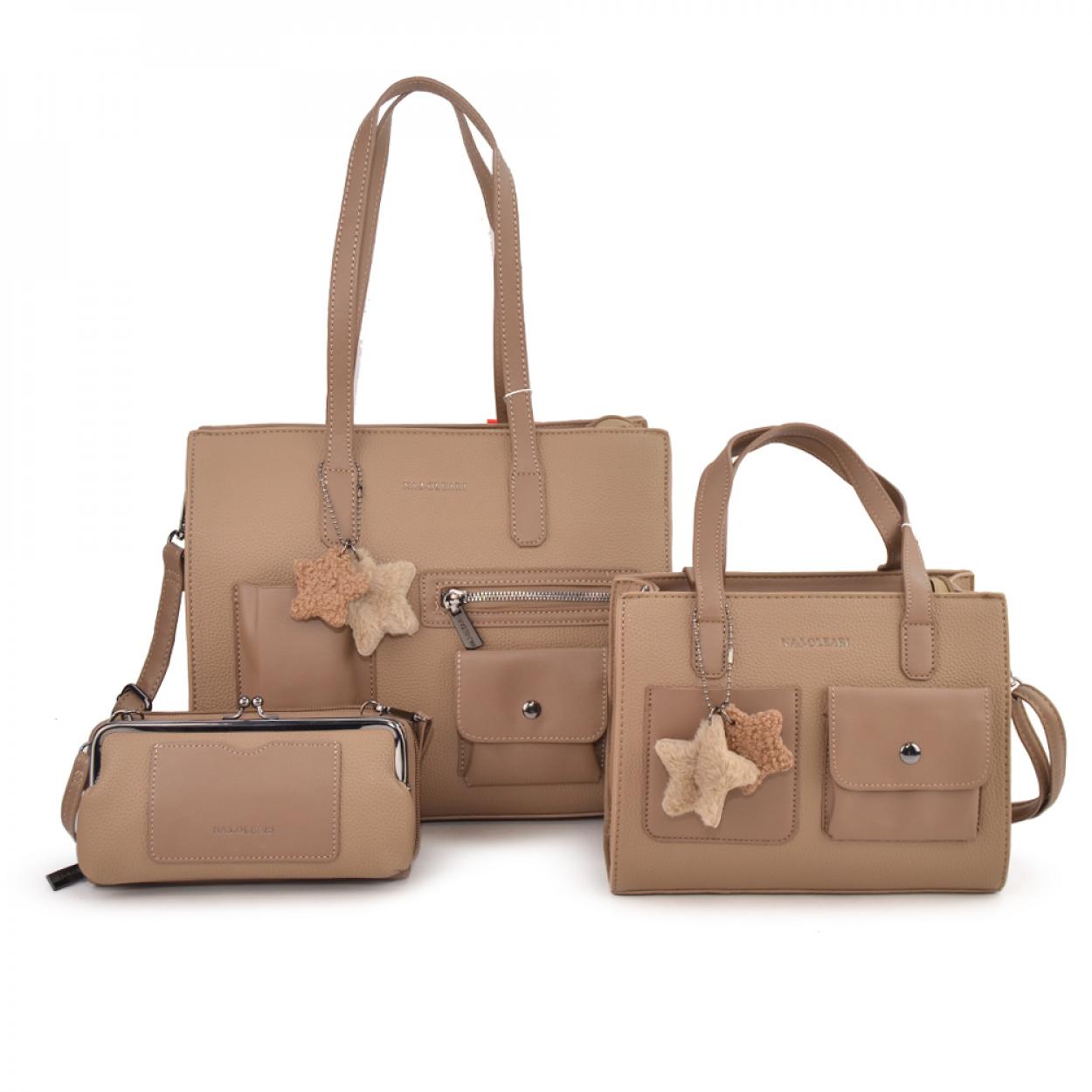 62127/SETPO CM L SHOPPING, M BAULETTO, XS PFOGLIO CAMEL 41233