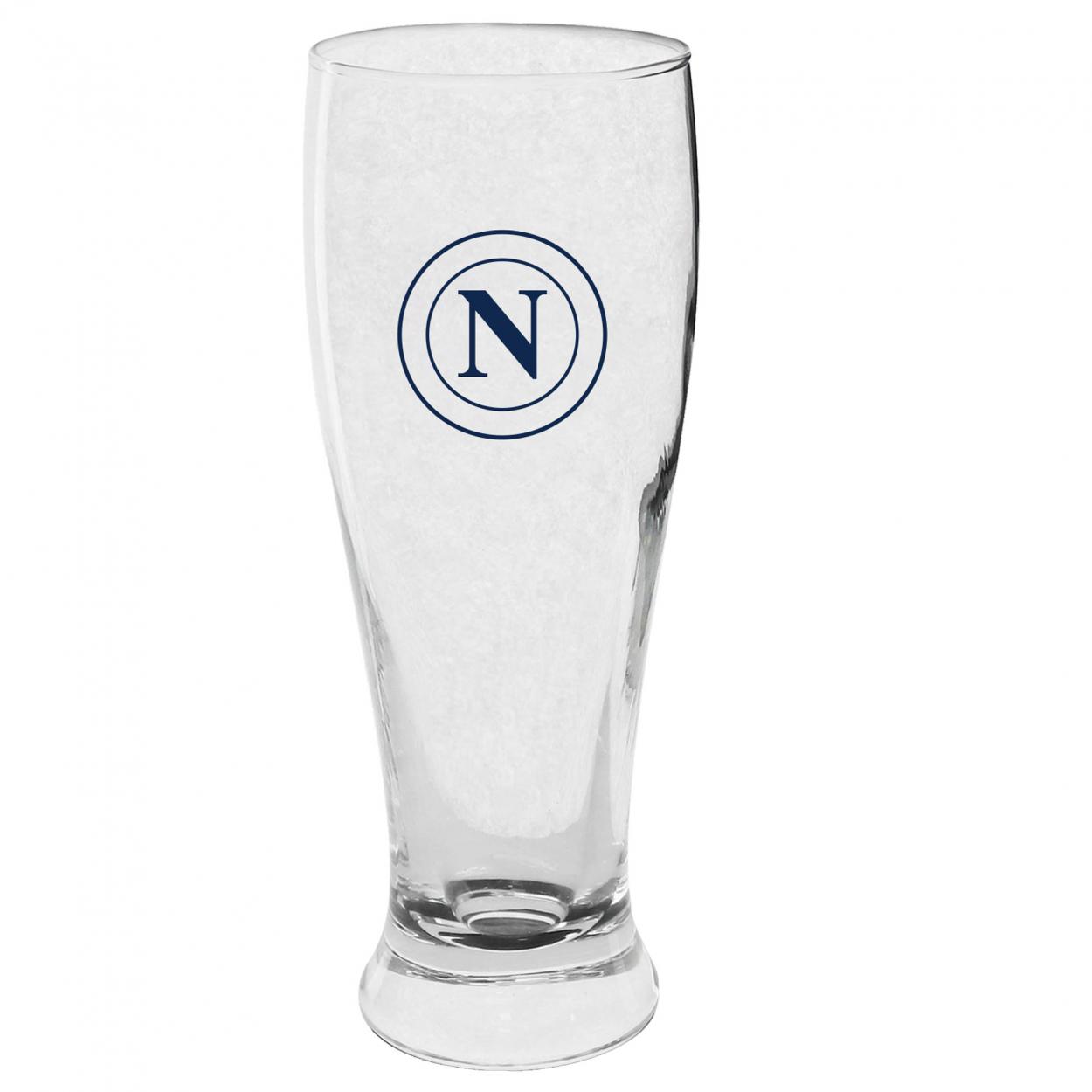 NA1351 BICCHIERE BIRRA 415ml CON LOGO NAPOLI BLU SCURO 41426