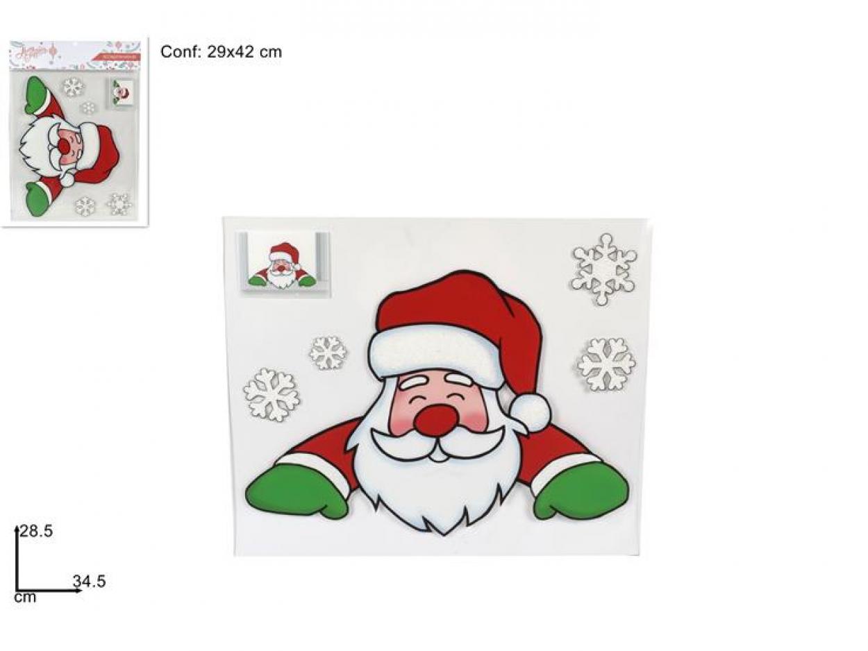 STICKER/VETROFANIA BABBO NATALE ALLA FINESTRA 044453 40649