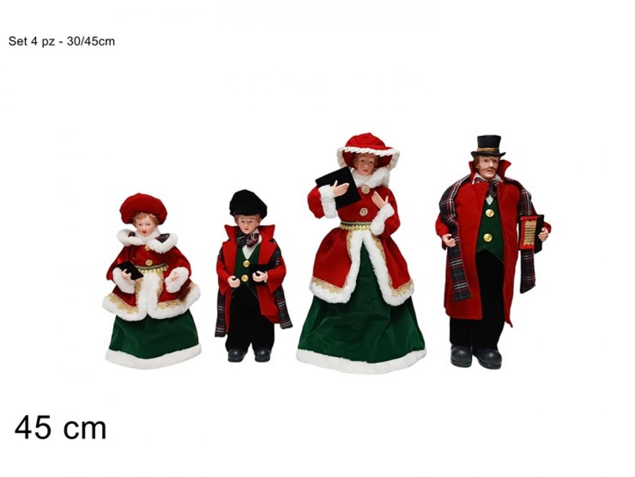 FAMIGLIA NATALIZIA SET 4pz 30/45cm 869457 40649