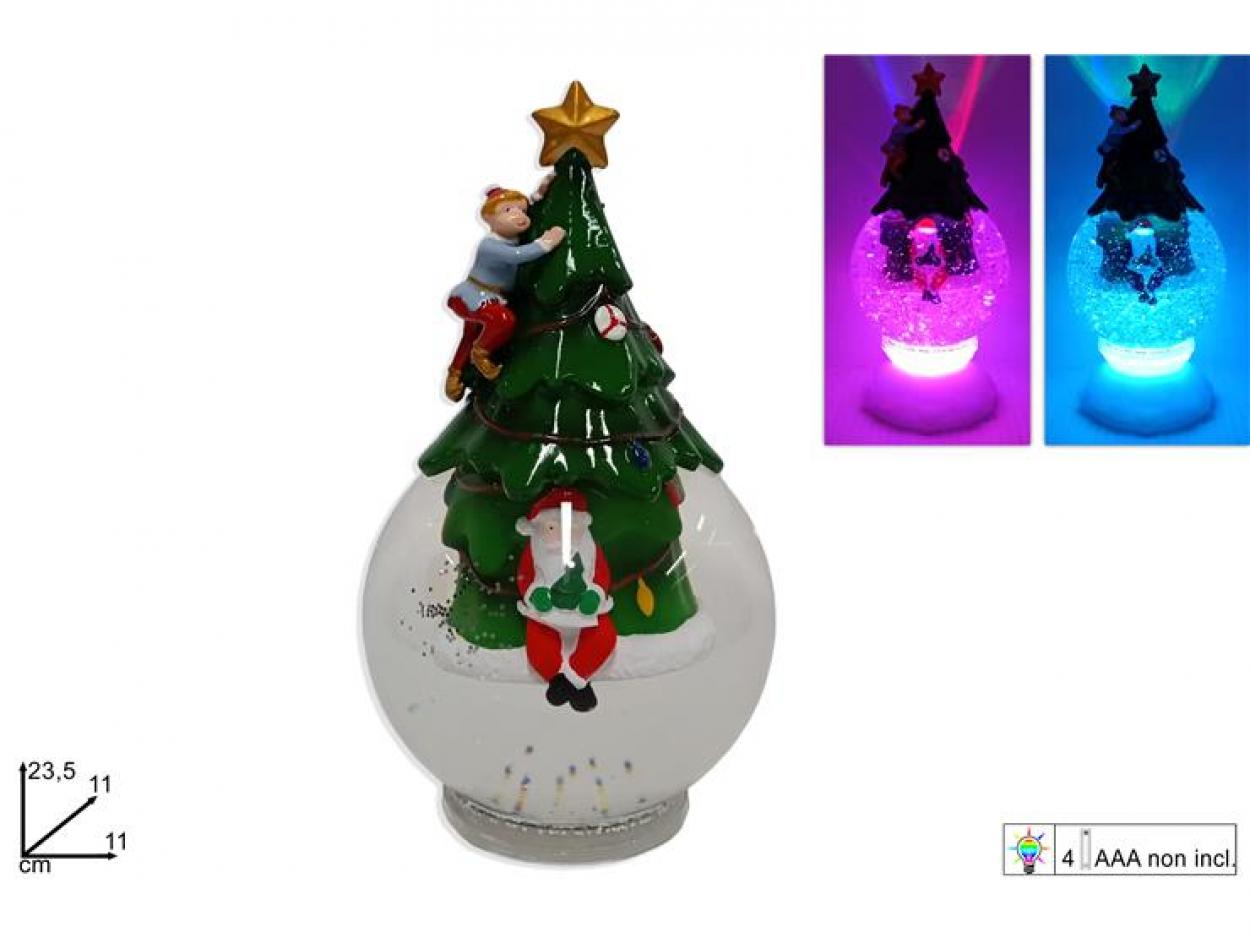 AMPOLLA ALBERO DI NATALE CON LUCE BATTERIA 260099 40649