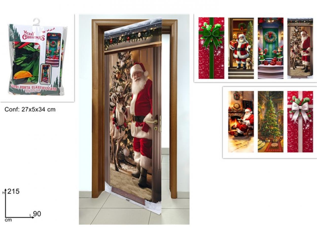 COPRIPORTA 90x215cm DECORO NATALIZIO 376585 40649
