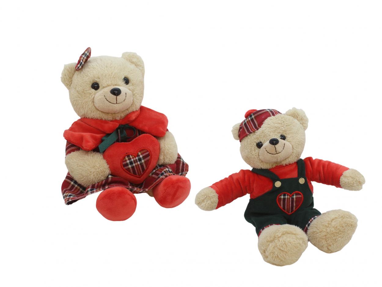 ORSO PELUCHE CON VESTITO 18cm 492273 52548