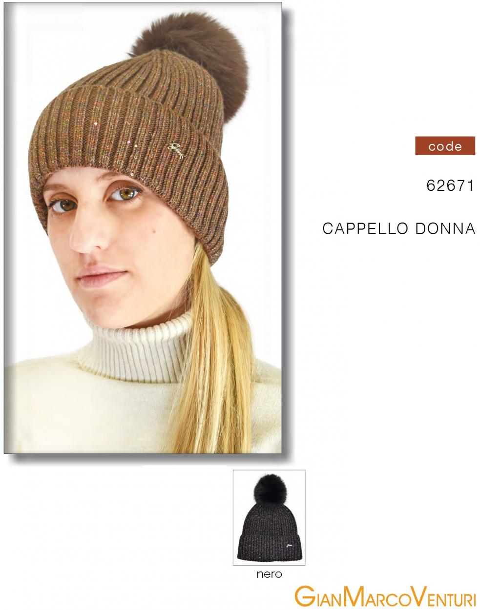 CAPPELLO DONNA NERO 62671N 41100
