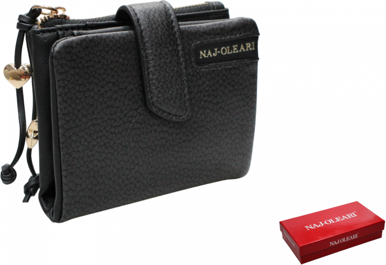 2530/BOBA13 NE PFOGLIO DONNA NERO 12x9cm 41233