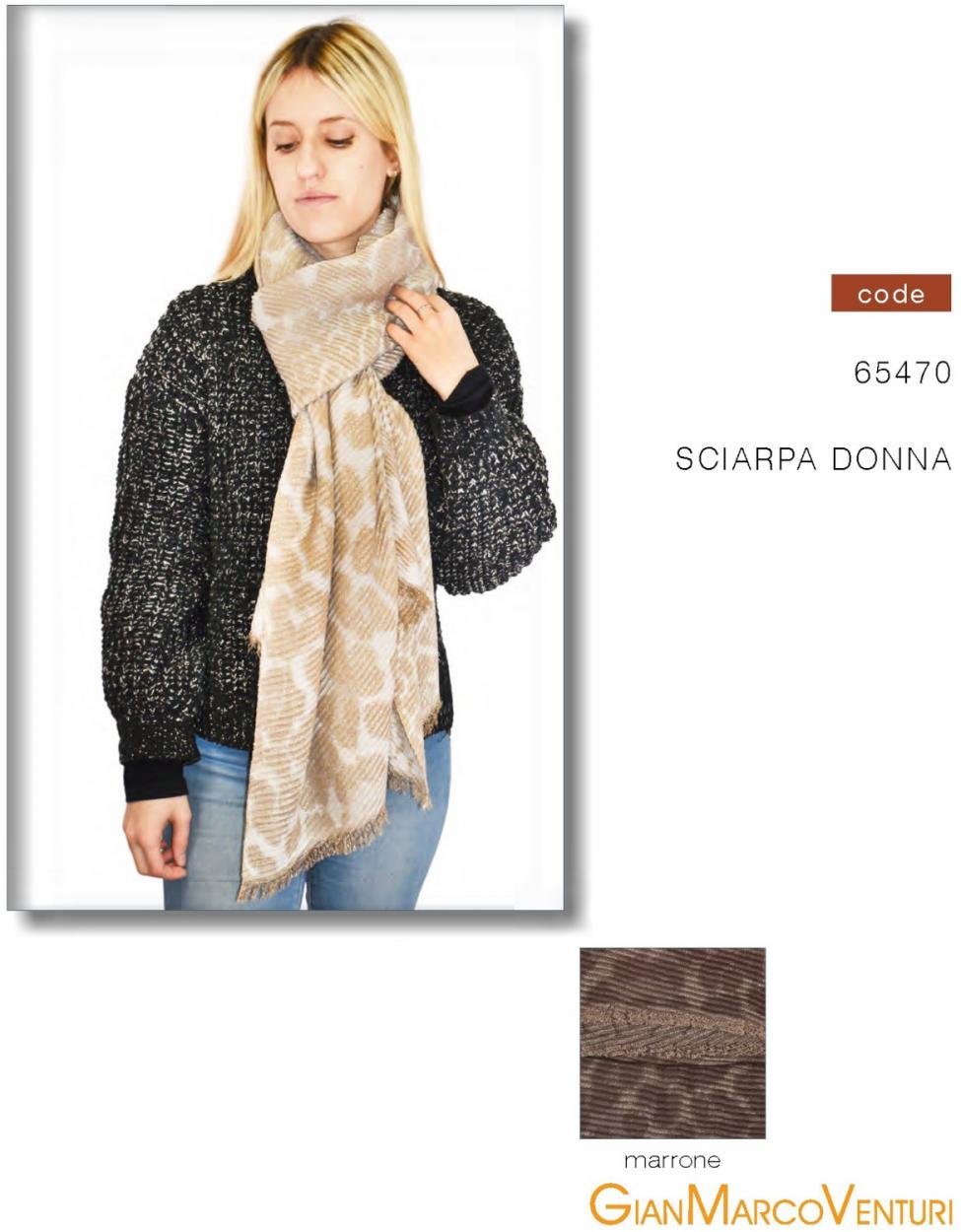 SCIARPA DONNA MARRONE 65470MARR 41100