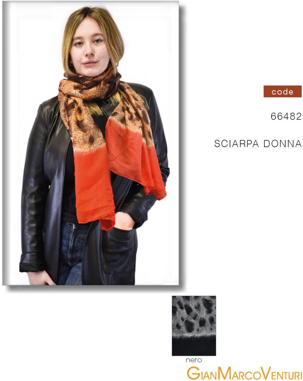 SCIARPA DONNA NERO 66482N 41100