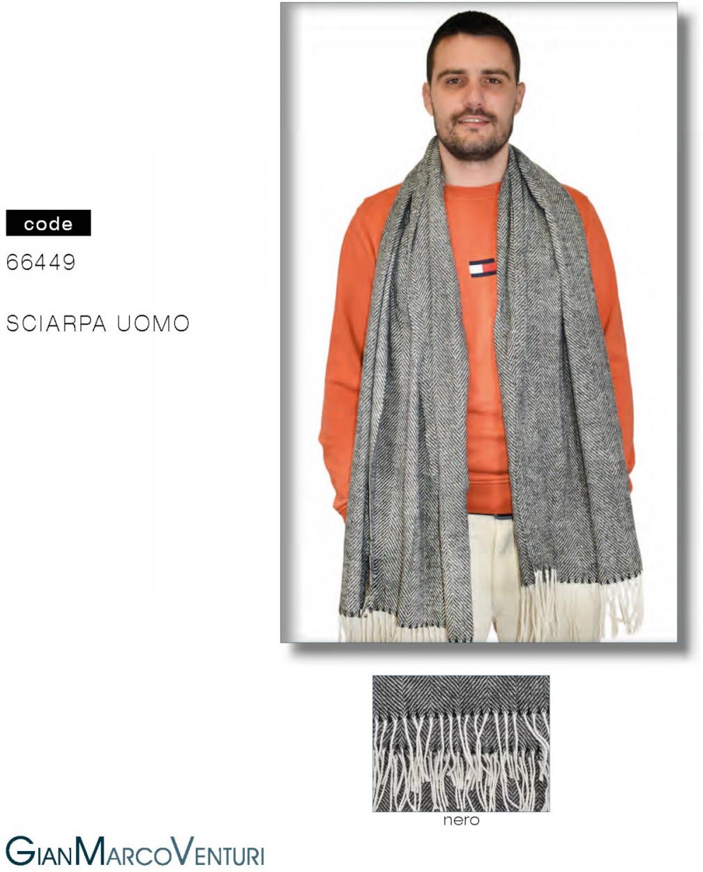 SCIARPA UOMO NERA 66449N 41100