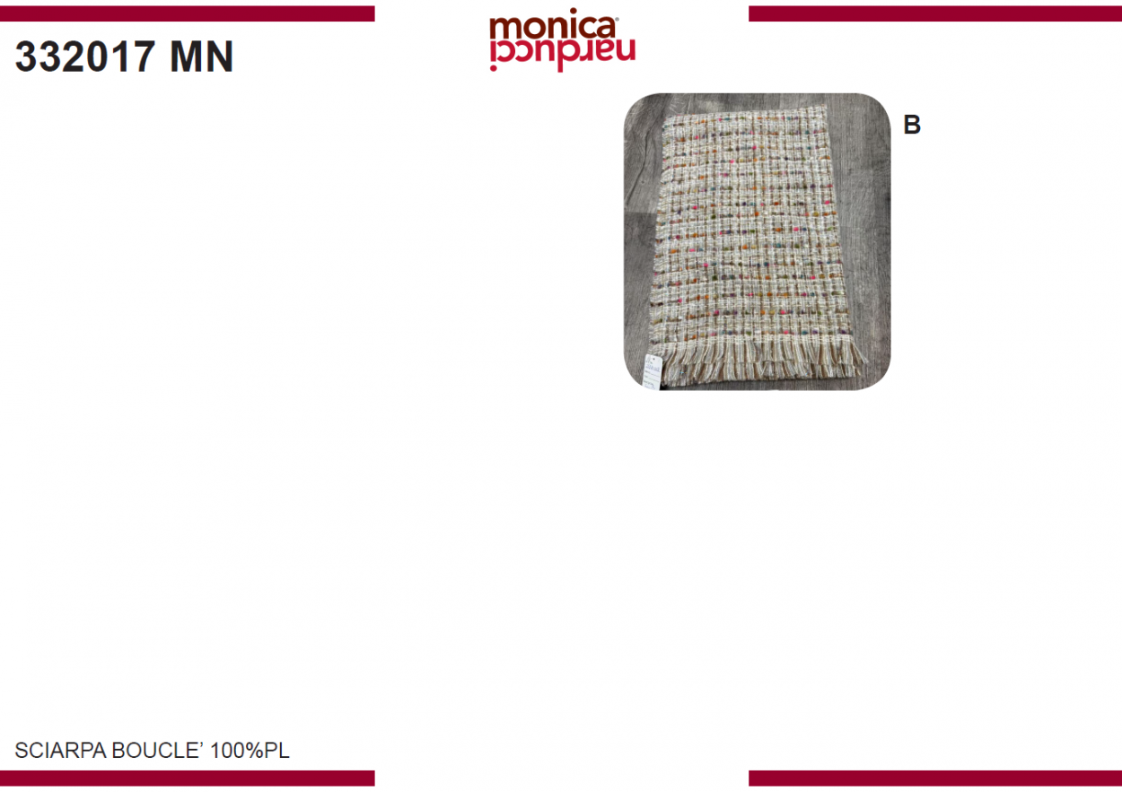 SCIARPA BOUCLE' MONICA NARDUCCI 332017 B MN 40351