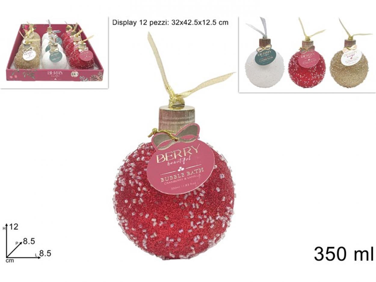 BAGNOSCHIUMA 350ml PALLA NATALIZIA CONFEZIONE REGALO 341699 40649