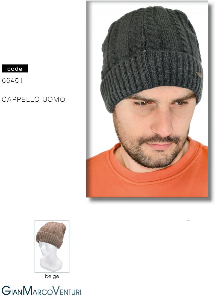 CAPPELLO UOMO BEIGE 66451BE 41100