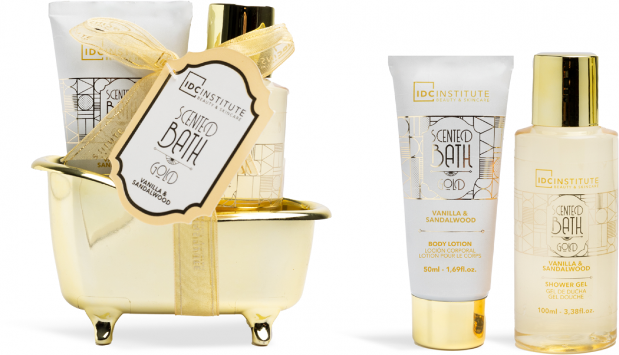 IDC INSTITUTE SCENTED GOLD MINI BATHTUB SET 2pcs 42252 52555