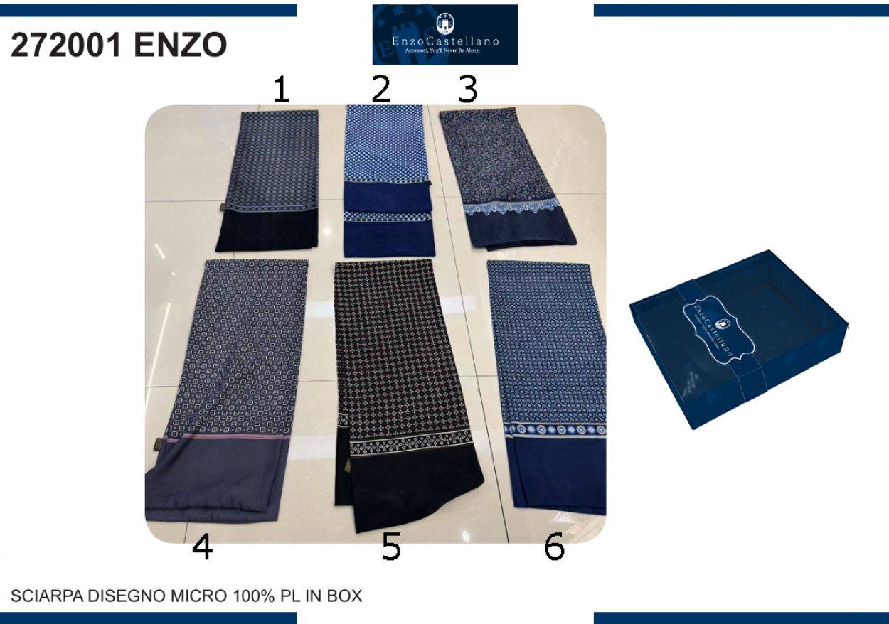 SCIARPA DISEGNO ENZO CASTELLANO SPORT IN BOX 272001 ENZO 40351